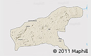 Shaded Relief 3D Map of Namapa, single color outside