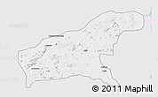 Silver Style 3D Map of Namapa, single color outside
