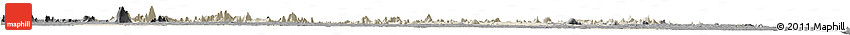 Shaded Relief Horizon Map of Namapa, darken, desaturated