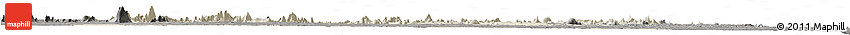 Shaded Relief Horizon Map of Namapa, darken, semi-desaturated
