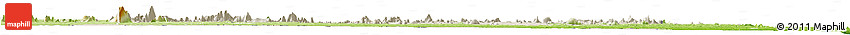 Shaded Relief Horizon Map of Namapa, physical outside