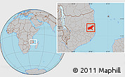 Gray Location Map of Namapa