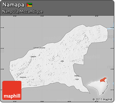 Gray Map of Namapa, single color outside