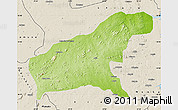 Physical Map of Namapa, shaded relief outside