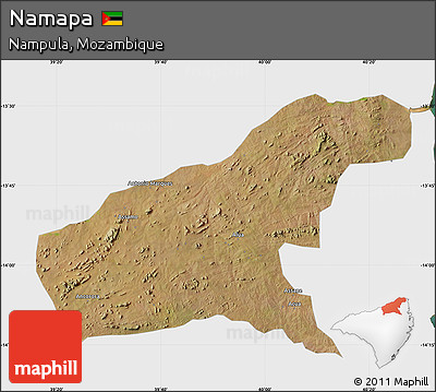 Satellite Map of Namapa, single color outside