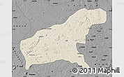 Shaded Relief Map of Namapa, darken, desaturated