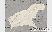 Shaded Relief Map of Namapa, darken, semi-desaturated