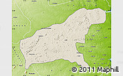 Shaded Relief Map of Namapa, physical outside