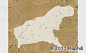 Shaded Relief Map of Namapa, satellite outside