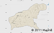 Shaded Relief Map of Namapa, single color outside