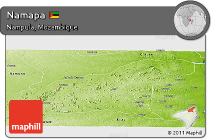 Physical Panoramic Map of Namapa