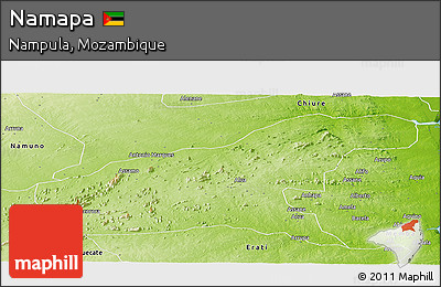 Physical Panoramic Map of Namapa