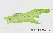 Physical Panoramic Map of Namapa, single color outside