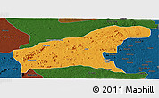 Political Panoramic Map of Namapa, darken