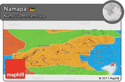 Political Panoramic Map of Namapa