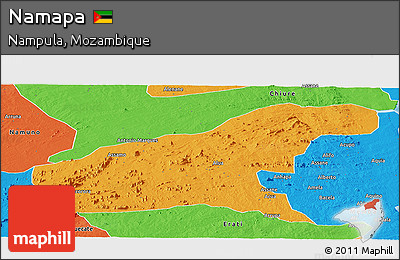 Political Panoramic Map of Namapa