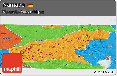 Political Panoramic Map of Namapa