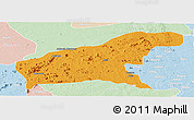 Political Panoramic Map of Namapa, lighten