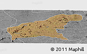 Satellite Panoramic Map of Namapa, desaturated