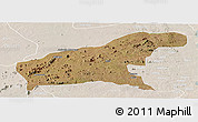 Satellite Panoramic Map of Namapa, lighten