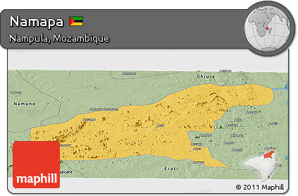 Savanna Style Panoramic Map of Namapa