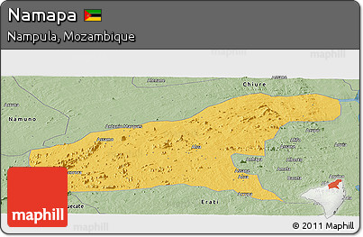 Savanna Style Panoramic Map of Namapa