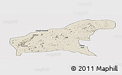 Shaded Relief Panoramic Map of Namapa, cropped outside