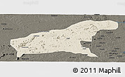 Shaded Relief Panoramic Map of Namapa, darken