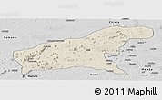 Shaded Relief Panoramic Map of Namapa, desaturated