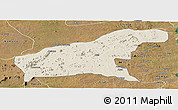 Shaded Relief Panoramic Map of Namapa, satellite outside