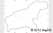 Blank Simple Map of Namapa, cropped outside, no labels