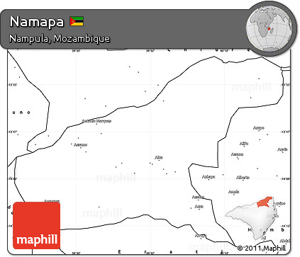 Blank Simple Map of Namapa