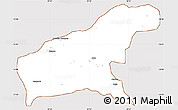 Classic Style Simple Map of Namapa, cropped outside