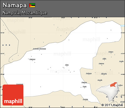 Classic Style Simple Map of Namapa