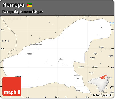 Classic Style Simple Map of Namapa