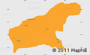 Political Simple Map of Namapa, single color outside