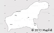 Silver Style Simple Map of Namapa, cropped outside