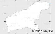 Silver Style Simple Map of Namapa, single color outside