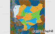 Political 3D Map of Nassa, darken