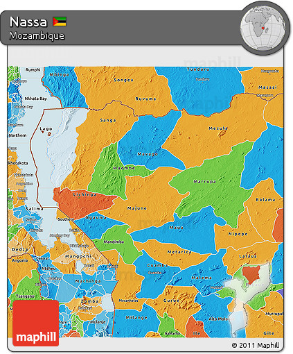 Political 3D Map of Nassa