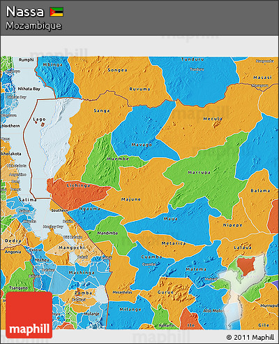 Political 3D Map of Nassa