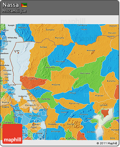 Political 3D Map of Nassa