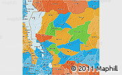 Political 3D Map of Nassa, political shades outside