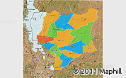 Political 3D Map of Nassa, satellite outside