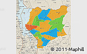 Political 3D Map of Nassa, shaded relief outside