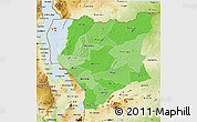 Political Shades 3D Map of Nassa, physical outside