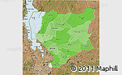 Political Shades 3D Map of Nassa, satellite outside