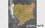 Satellite 3D Map of Nassa, darken, desaturated