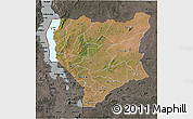 Satellite 3D Map of Nassa, darken, semi-desaturated