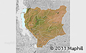 Satellite 3D Map of Nassa, lighten, desaturated